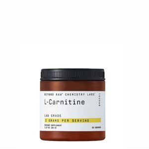 Version 1.0.0 Polvo L-Carnitina Beyond Raw para energía y recuperación de ejercicio