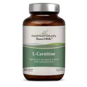 Frasco de L-Carnitine CoQ10 cápsulas vegetales