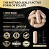 Etiqueta frontal del suplemento L Methylfolate