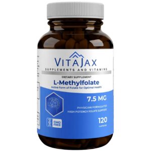 Caja de L-Metilfolato 7.5 mg 120 cápsulas VITAJAX