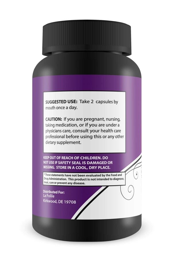 Cápsulas moradas en frasco