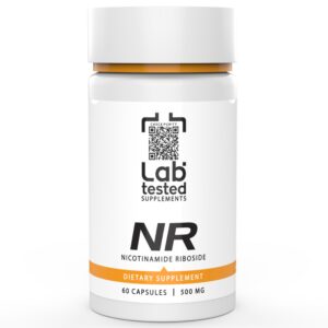 Version 1.0.0 Frasco de cápsulas Lab Tested Supplements: Nicotinamide Riboside Chloride