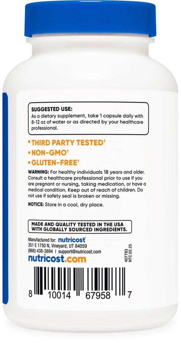 Label Nutricost Yohimbina HCl pureza garantizada