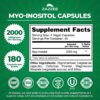 Etiqueta del producto Myo-Inositol Zazzee