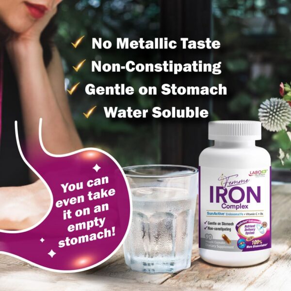 LABO Nutrition Femme Iron Endosomal SunActive etiqueta