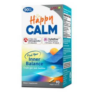 LABO Nutrition Happy Calm botella cápsulas veganas estrés