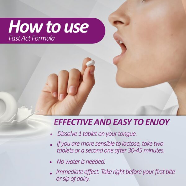 Tabletas lactasa vainilla disolución rápida