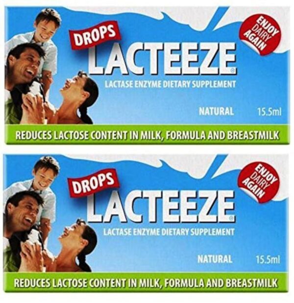 Botella Lacteeze Drops con enzima lactasa