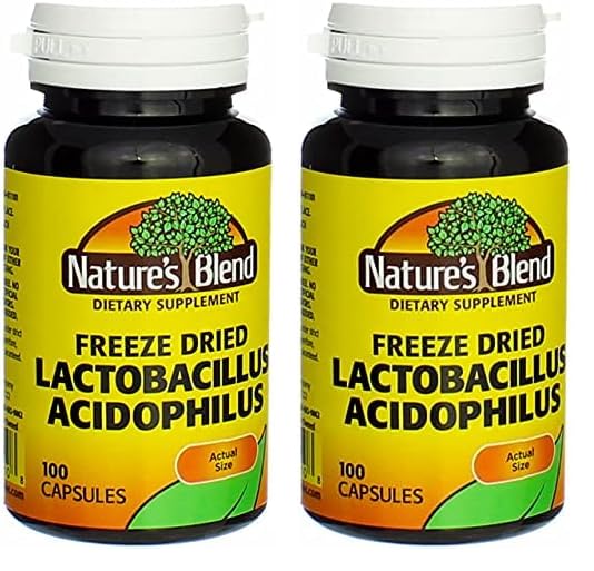 Lactobacillus Acidophilus liofilizado 100 cápsulas Nature's Blend