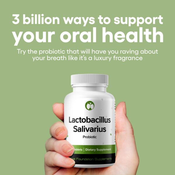 Lactobacillus Salivarius para salud digestiva y bucal Natural Foundation Supplements