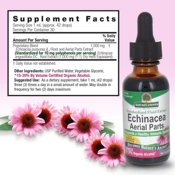 Version 1.0.0 Lado botella gotas líquidas equinácea Nature's Answer