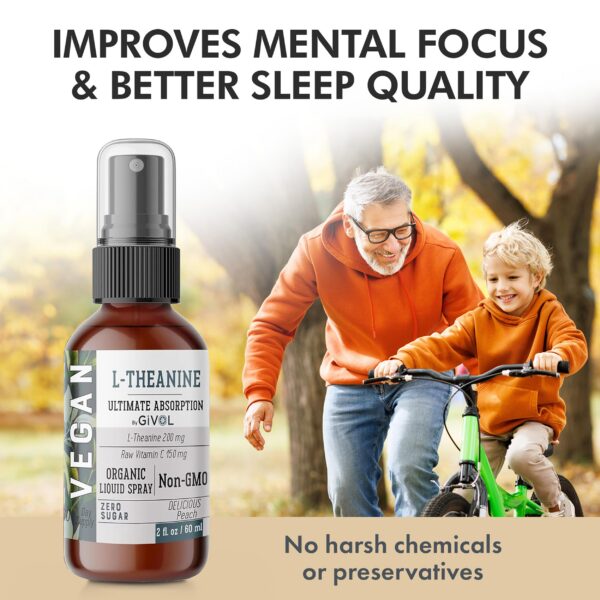 Lado botella spray vitamina C y L-teanina GIVOL