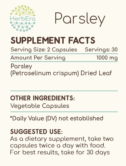 Lado envase HerbEra perejil productos naturales salud