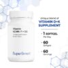 Lado del envase vitamina k2 d3 supersmart 60 cápsulas
