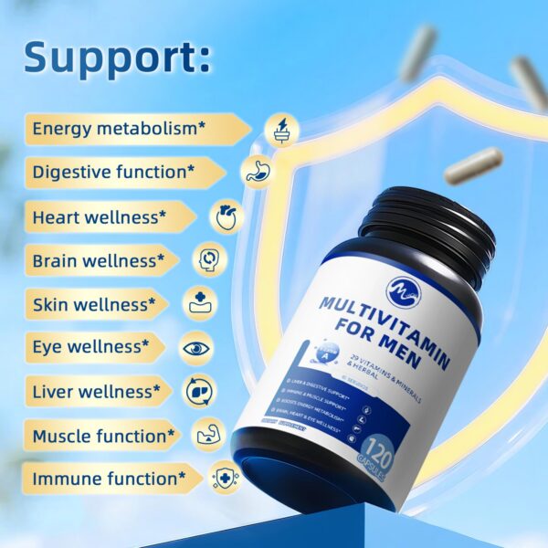 Lado frasco multivitamínico hombres M inch 120 cápsulas