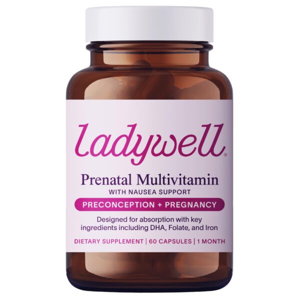 Ladywell multivitamínico prenatal con DHA y alivio de náuseas