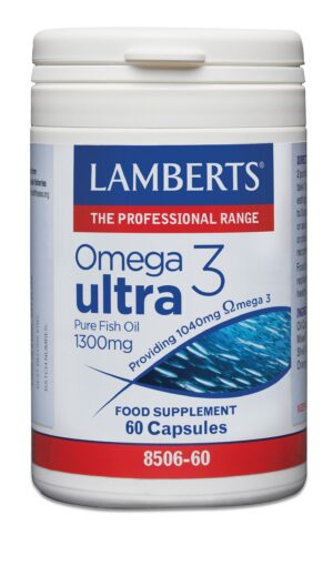 Frente de frasco Lamberts Omega 3 Ultra