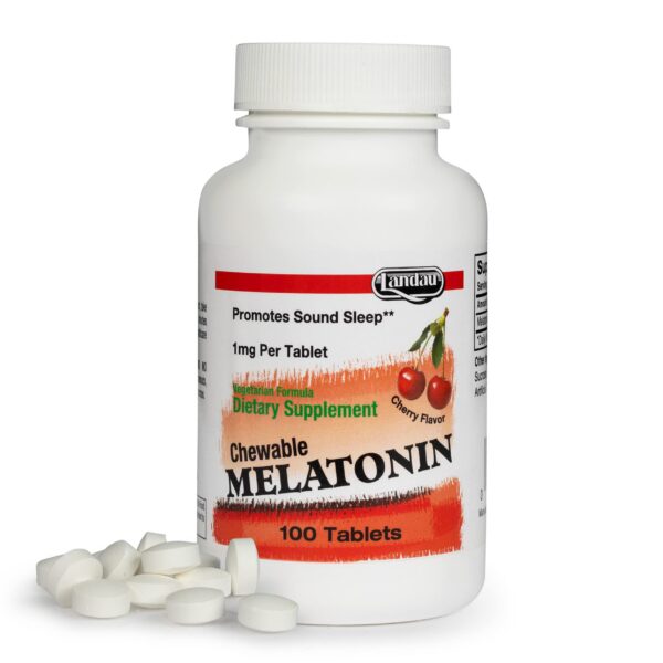 Landau melatonina masticable 1mg botella frontal