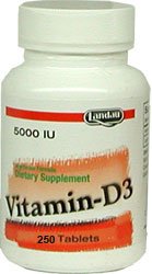 Frente de Landau Vitamin D3 5000 UI 250 Tabletas