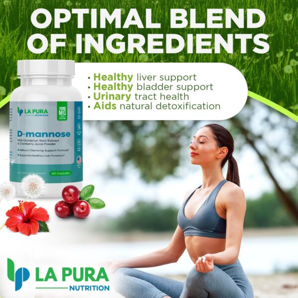 Detalle cápsulas LaPura D-manosa para hígado y vejiga
