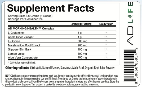 Lata bebida detox Good Morning Project AD L-Glutamina fresa banana
