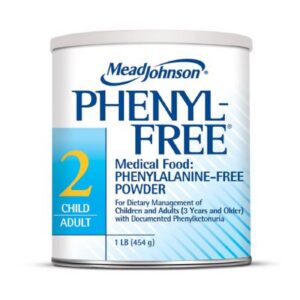 Lata de polvo dietético Mead Johnson Phenyl-Free 1 lb