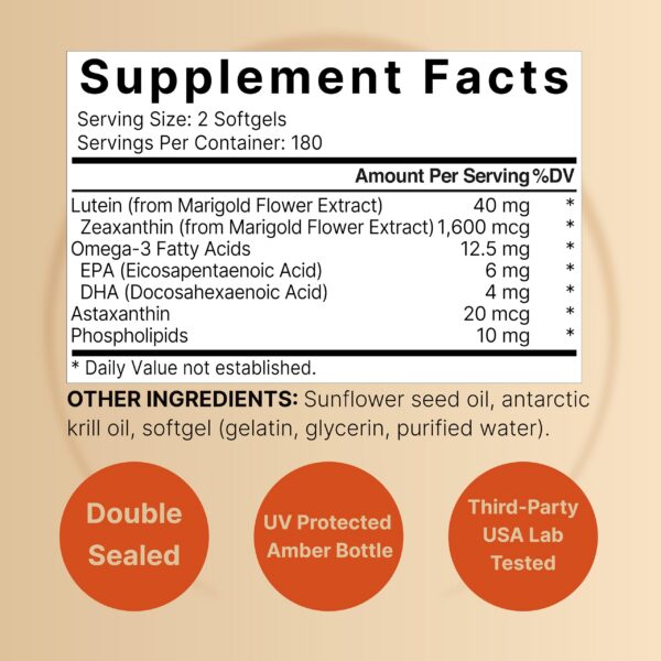 Etiqueta lateral del frasco NatureBell Luteína