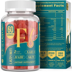 Frasco de Lazpowfi Biotin Gummies