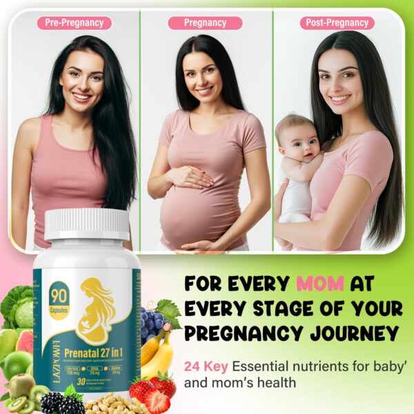 Lazpowfi cápsulas vitamina prenatal presentación