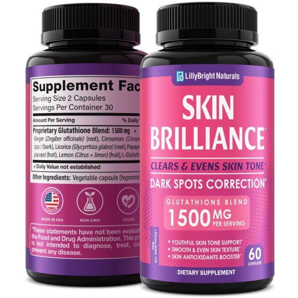 Frontal del envase LB LillyBright Glutatión 1500 mcg