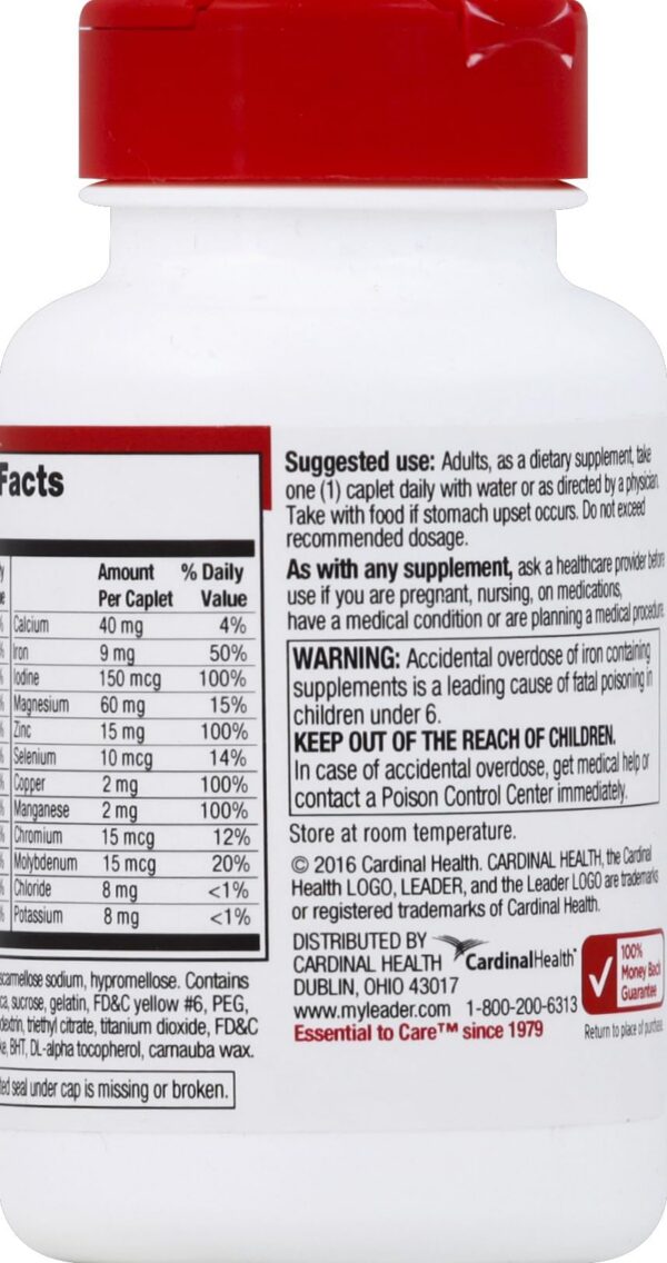 Tabletas multivitamínicas Leader para salud y energía