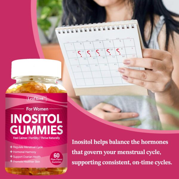 Gomitas y etiqueta Leafroot Inositol