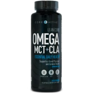 Frente del envase Lean CORE Omega MCT + CLA