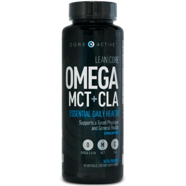 Frente del envase Lean CORE Omega MCT + CLA