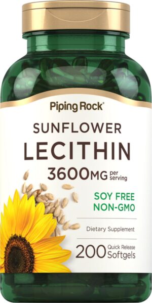 Cápsulas blandas Lecitina de girasol 3600 mg frasco