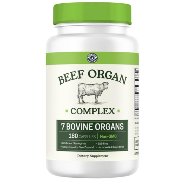 Etiqueta Beef Organ Complex en el envase