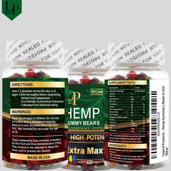 Version 1.0.0 Gomitas de cáñamo con sabor afrutado detalle