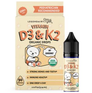 Legendairy Milk gotas líquidas vitamina d3 k2 bebés 400 iu
