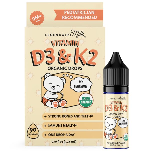 Legendairy Milk gotas líquidas vitamina d3 k2 bebés 400 iu