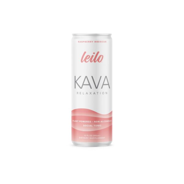 Leilo bebida relajante kava sabor frambuesa hibisco lata