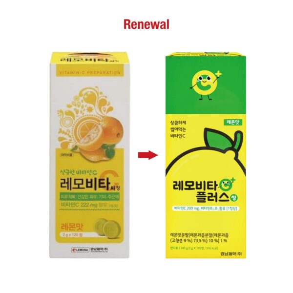 Version 1.0.0 Detalle de sabor limón en tabletas masticables