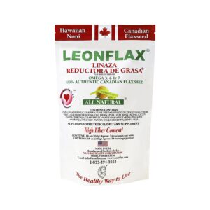 Leonflax linaza canadiense bolsa 18 onzas suplemento digestivo