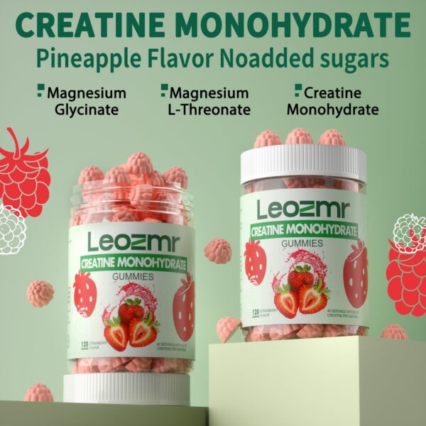 Frasco de gomitas de creatina