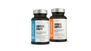 Version 1.0.0 Frente del envase de LES Labs Duo cortisol metabolismo