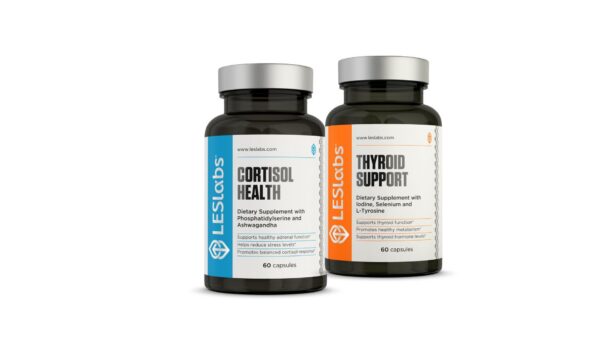 Frente del envase de LES Labs Duo cortisol metabolismo