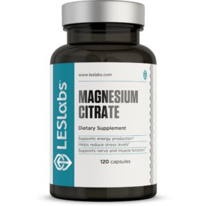 Frasco de LES Labs Magnesium Citrate cápsulas