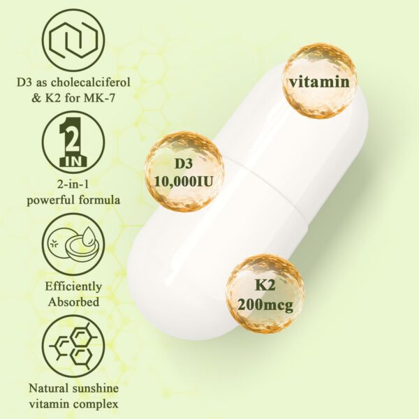 Cápsulas LETSCOL 2-en-1 D3 K2