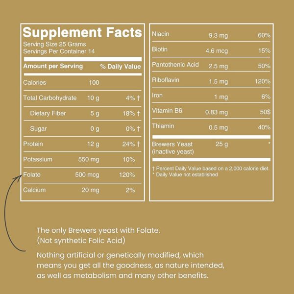 Copos de levadura de cerveza en envase