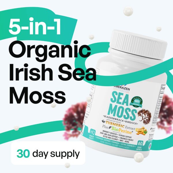Frasco Liberazen Sea Moss con etiqueta