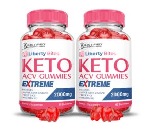 Version 1.0.0 Liberty Bites Keto ACV gomitas paquete frontal 60 unidades